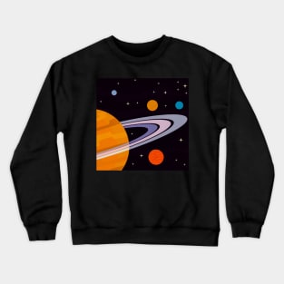 Rings of Saturn Illustration Crewneck Sweatshirt